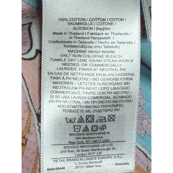 Brooks Brothers Women's Paisley Cotton Tunic Top Size 10 Boho Coastal Resortwear - Picture 4 of 4